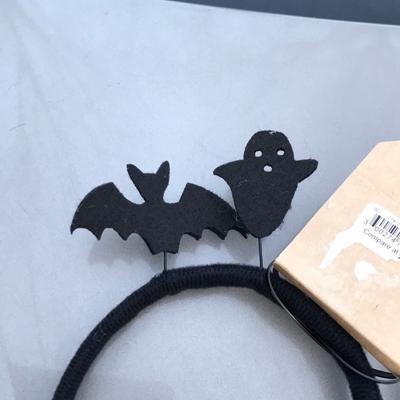 NWT Black Silhouette Felt Halloween Party Headband Haunted House Bats Cat Ghost - Picture 7 of 9